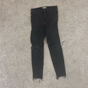 Madewell Black Distressed Jeans